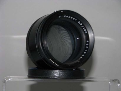 ZEISS Objectif SONNAR 2.8/180 mm n°4501694, noir, spécial pour chambre FLEKTOMETER....