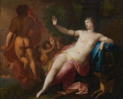 Mattheus TERWESTEN (La Haye 1670-1757) Jupiter et Callisto ou Jupiter et Antiope...