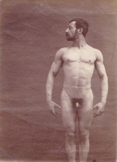 null 140 Jean-Louis IGOUT Modèle pour peintre (de face), c.1870 Tirage albuminé d’époque....