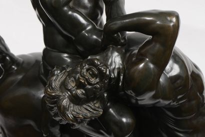 null 201 Antoine-Louis BARYE (1795-1875) Thésée combattant le centaure Biénor Bronze...