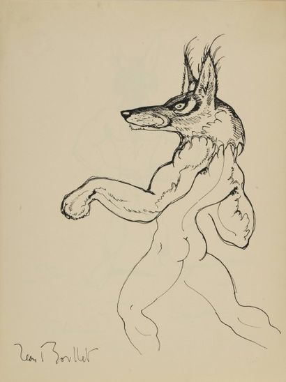 null 207 JEAN BOULLET (1921-1970) Les Loups-Garous Ensemble complet de vingt-et-un...