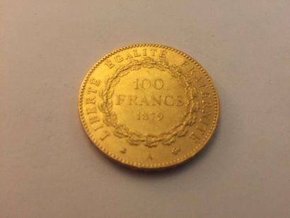 null Pièce de 100 Francs or Génie Français 1879