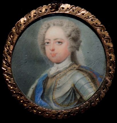 École française de la première moitié du XVIIIe siècle Portrait de Louis XV, roi...