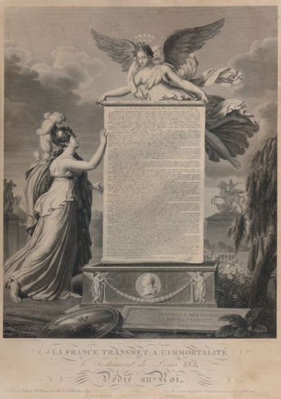 null Louis XVI
Gravure représentant le testament du roi Louis XVI, intitulée «La...
