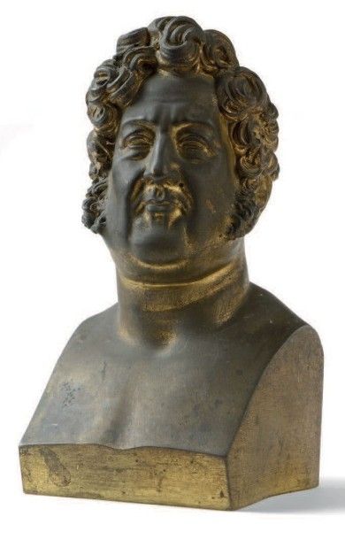 null Louis-Philippe
Petit buste en fonte de fer doré représentant le Roi des Français...