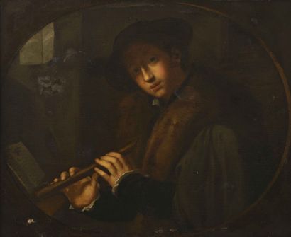 null Giovanni Girolamo SAVOLDO (1480 - 1548), d’après Le jeune joueur de flûte Huile...