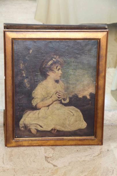null 10 Hélio peinture d’après Sir Joshua Reynolds « L’Age d’innocence » Encadré