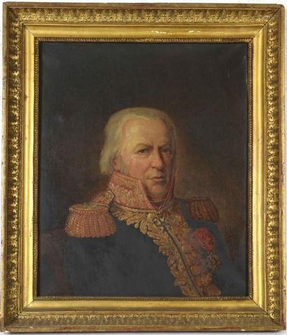 null L 79 SAINT BLANCAT, Ecole du XIXème siècle Portrait du Général François Ignace...