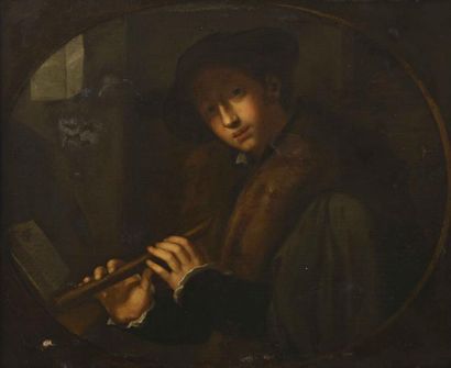 null Giovanni Girolamo SAVOLDO (1480 - 1548), d’après Le jeune joueur de flûte Huile...