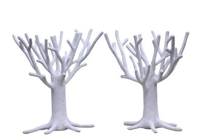 null Console en forme d'arbre Carton armé, dessus verre Hauteur : 82 cm - Longueur...