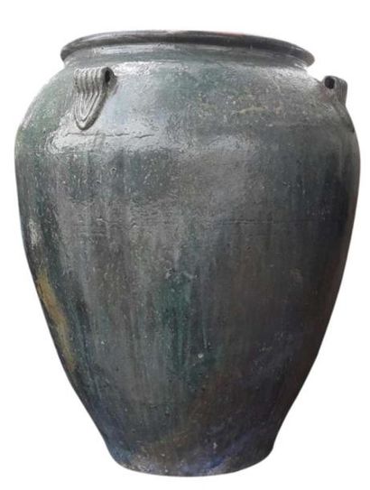 null Pot céramique gris céramique Hauteur : 100 cm - Longueur : 60 cm - Profondeur...