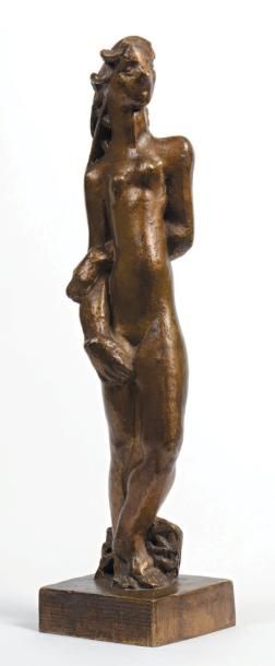Joseph CSAKY (1888-1971) Nu féminin debout dit aussi Femme bras croisés dans le dos,...