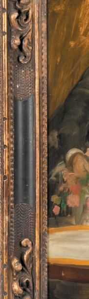 Henry CARO-DELVAILLE (1876-1928) Scène romantique
Huile sur toile, signée en haut...
