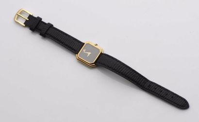 null 216 Montre-bracelet d’homme mécanique en or jaune 18 K (750) à boîtier carré,...