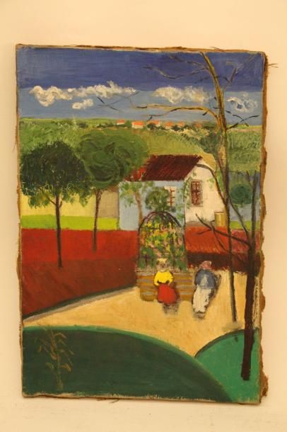 null Philippe GRANAT Paysage d’après Cézanne Huile sur toile, titré au dos et daté1933...