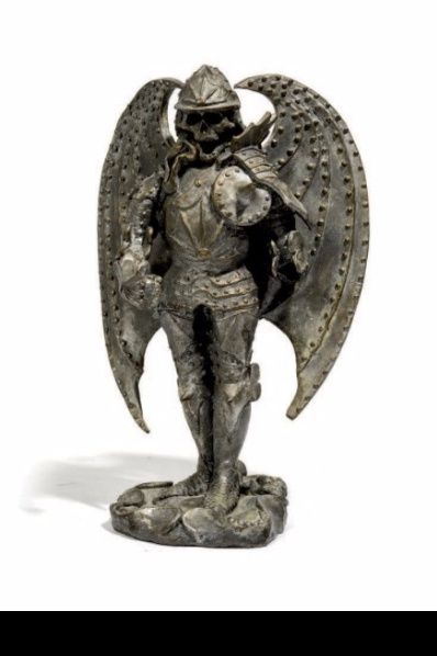 null 353 : Le guerrier ailé. Sculpture en bronze représentant un guerrier ailé à...
