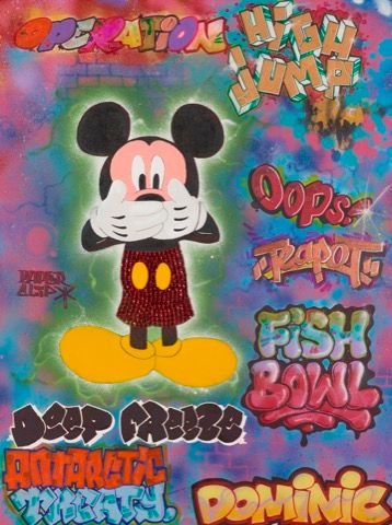 null AGHILAS Sonia - Née le 09/06/1987 Mickey secret operation Peinture acrylique...
