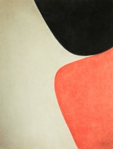 null (MARY Florence) TIFLO - Née le 10/11/1967 Abstraction en noir et rouge I Pastel...