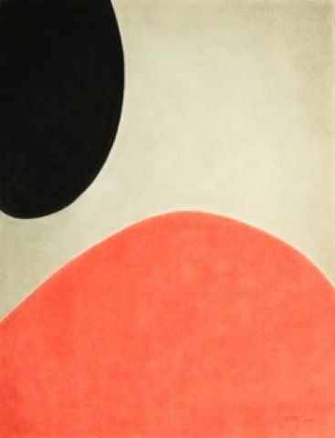 null (MARY Florence) TIFLO - Née le 10/11/1967 Abstraction en noir et rouge III Pastel...