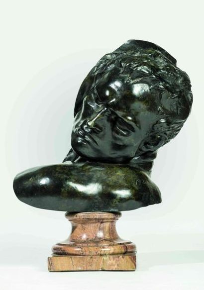 212 Jef LAMBEAUX (1852-1908) Masque d’homme,c.1900...