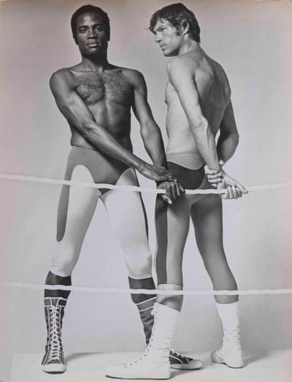 35 Ecole Américaine XXème Deux boxeurs,c.1970...