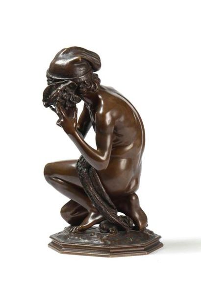 null 7 Jean-Baptiste CARPEAUX (1827-1875) Le pêcheur napolitain Epreuve en bronze...