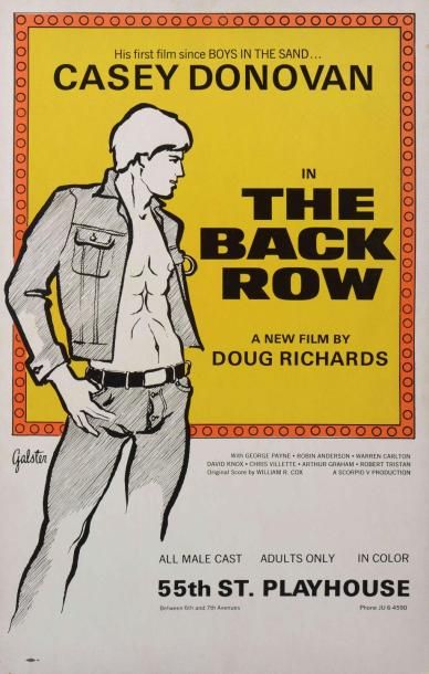 null 91 THE BACK ROW. Réalisé par Jerry Douglas (Doug Richards) 1973. Avec Casey...