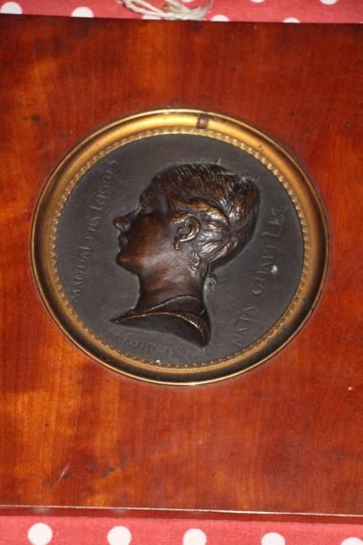 null Pierre-Jean DAVID dit DAVID D'ANGERS (1788-1856). - Deux Médaillons en bronze...