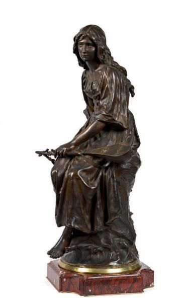 Paul MENGIN (1853-1937) 
Mignon, 1894
Bronze patiné brun.
Signé P. Mengin en bas,...