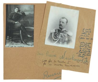 null Romanov
Lot de 2 reproductions photographiques représentant le grand-duc Pierre...