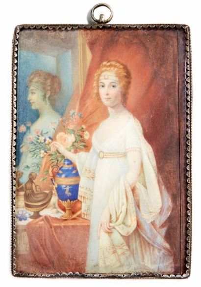 PEINTRE ANONYME d’après Jean-Laurent MOSNIER Portrait de l’impératrice Élisabeth...