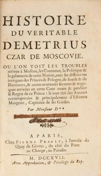 null NÉE DE LA ROCHELLE Jean-Baptiste. Histoire du véritable Demetrius, Czar de Moscovie…,...