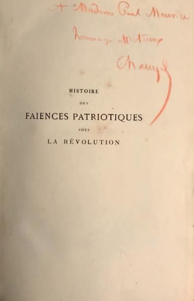 CHAMPFLEURY. Histoire des faïences patriotiques sous la Révolution. Paris, E. Dentu,...