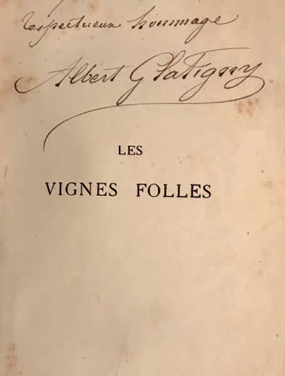 GLATIGNY Albert. Les Vignes folles. Poésies. Paris, A. Bourdillat et Cie, 1860 ;...
