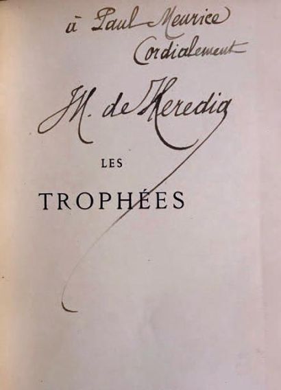 HEREDIA José-Maria de. Les Trophées. Paris, Alph. Lemerre, 1893 (29 décembre 1892)...