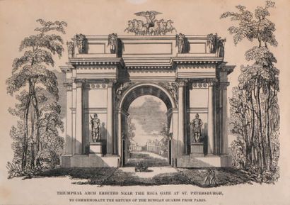 null Triumphal Arch erected near the Riga Gate at St.Petersbourgh, to commemorate...
