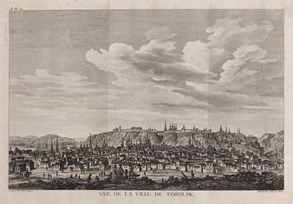 LESPINASSE, Louis-Nicolas de, 1734-1808 
Vue de la ville de Tobolsk/dessiné par M.r...