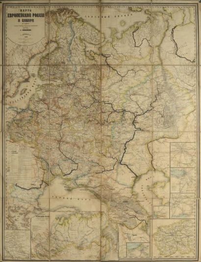CHEVELEV, (A.) Carte de la Russie europeenne et de la Siberie.
Saint-Pétersbourg,...