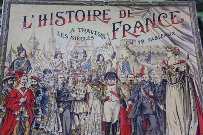 null Jeu de l'histoire de France à travers les siècles : (en 12 tableaux) Couvercle...