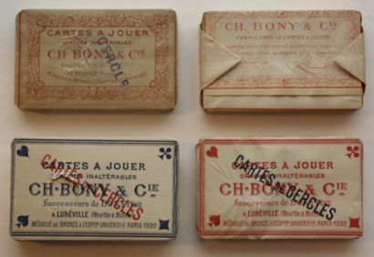 null 4 jeux de cartes de Bonny & Cie à Lunéville. Portraits Français officiel à deux...