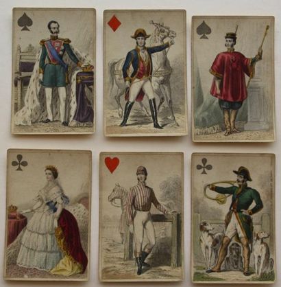 null Jeu de cartes «Impériales et Royales» B.P Grimaud .1855, Taille douce couleur...