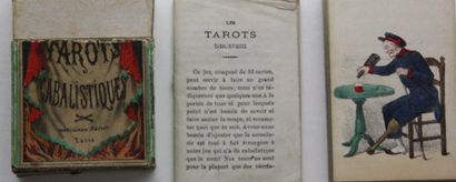 null Tarots cabalistiques. Edition Watilliaux Paris. Lithographie couleur. Complet...