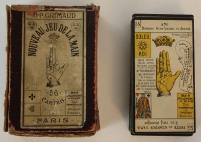 null Le jeu de la main B.P Grimaud. 1890. Chromolithographie. 56/ 56 Complet, 118x63mm....