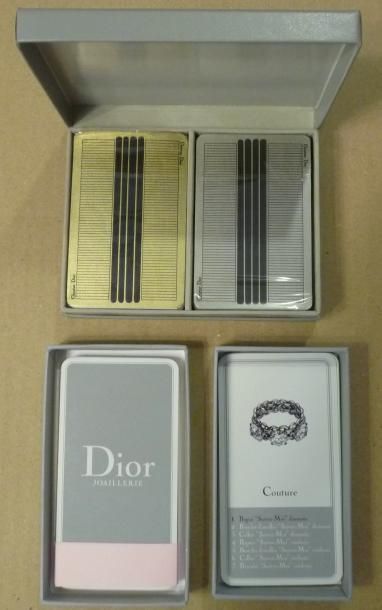 null Jeu de marques de prestige : Christian Dior , un coffret double bridge à couvercle...