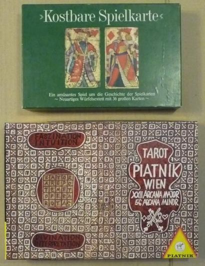 null Deux belles reproduction de jeux de cartes de collections .Le tarot Piatnik...