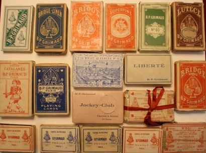 null Lot de cartes Grimaud – 18 jeux avec leur enveloppe vers 1930/1950. Complets,...