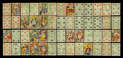 null Jeu « Cartes Comique» B.Dondorf, Frankfurt/M. 1880. 52 cartes complet. Chromolithographie,...
