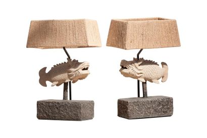 null Deux lampes poisson dragon
Carton
69cm
50cm
25cm
