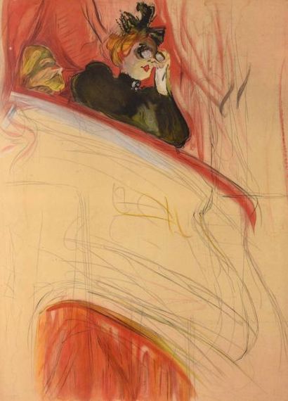 null Projet d'affiche dans le gout de Toulouse Lautrec