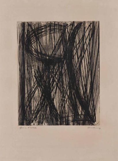 null Hans HARTUNG (1904-1989) - Composition moderne - Lithographie signée EA - 6...